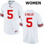 Women's Ohio State Buckeyes #5 Braxton Miller White Nike NCAA College Football Jersey Fashion VMZ5644LF